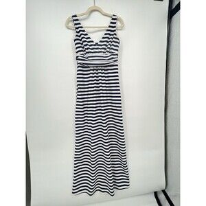 Jude Connally Maxi Dress Size S Striped Sleeveless Stretchy Nautical Coastal